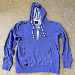 Vintage Oakley Half Zip Pullover Hoodie Purple Regular Fit Womens Size Small